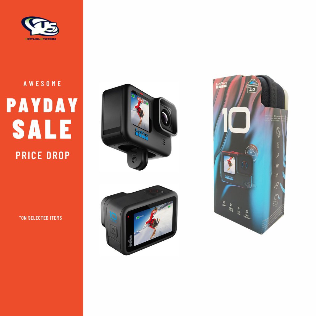 GoPro Hero 10 Black Action Camera 5.3K video and 23MP GP2 Processor