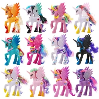 Rainbow Unicorn Pegasus Horse Pony Flying Cute Cake Topper