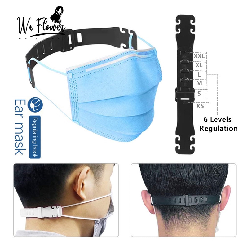 6 Levels Adjustable Mask Ear Hooks Extension Buckle Anti-slip Earache ...