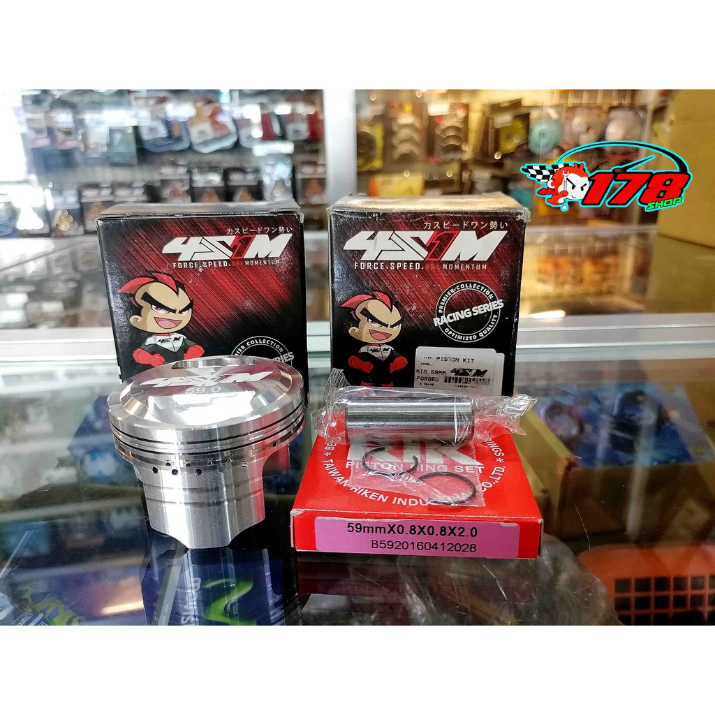 4S1M piston kit mio sporty/soulty 59mm dome type Shopee