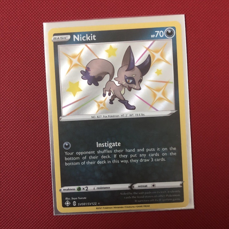 Pokemon Shiny Nickitt Shining Fates Official PTCG | Shopee Philippines