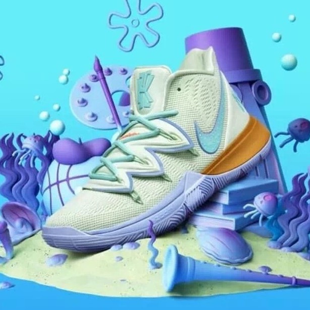 100 original Nike Kyrie 5 SpongeBob Squidward sports basketball shoes NBA shoes Shopee Philippines