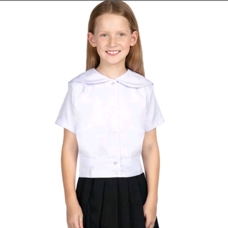 school uniform blouse white / baby collar / marine collar / katrina ...