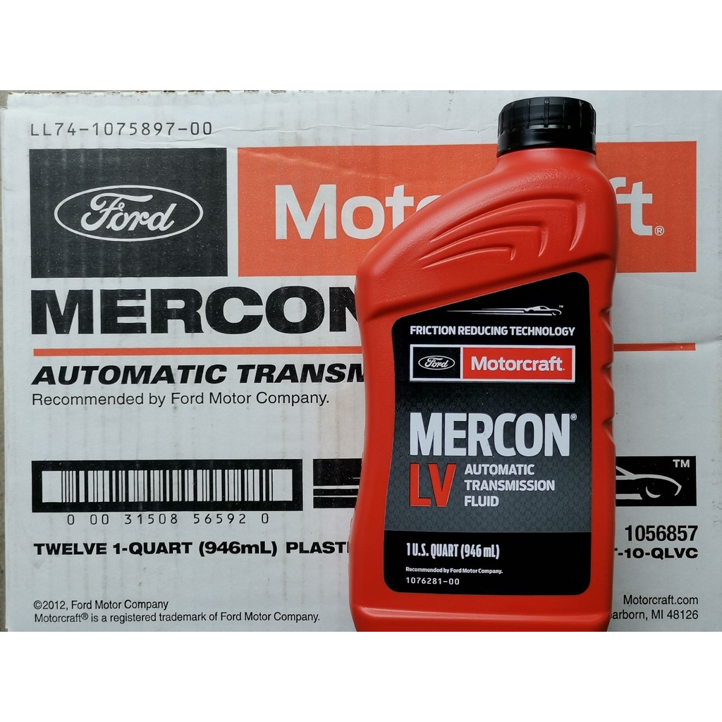 100% Original) Ford MotorCraft Mercon LV Automatic Transmission Fluid ATF  (1 Quart/ 946ml ) FORD RANGER T6 XT-10-QLVC