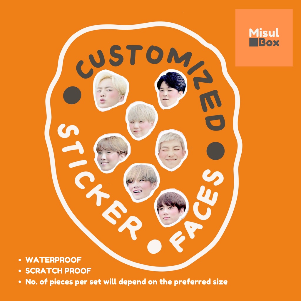 CUSTOMIZED STICKER FACES (Waterproof and Scratchproof) | Shopee Philippines