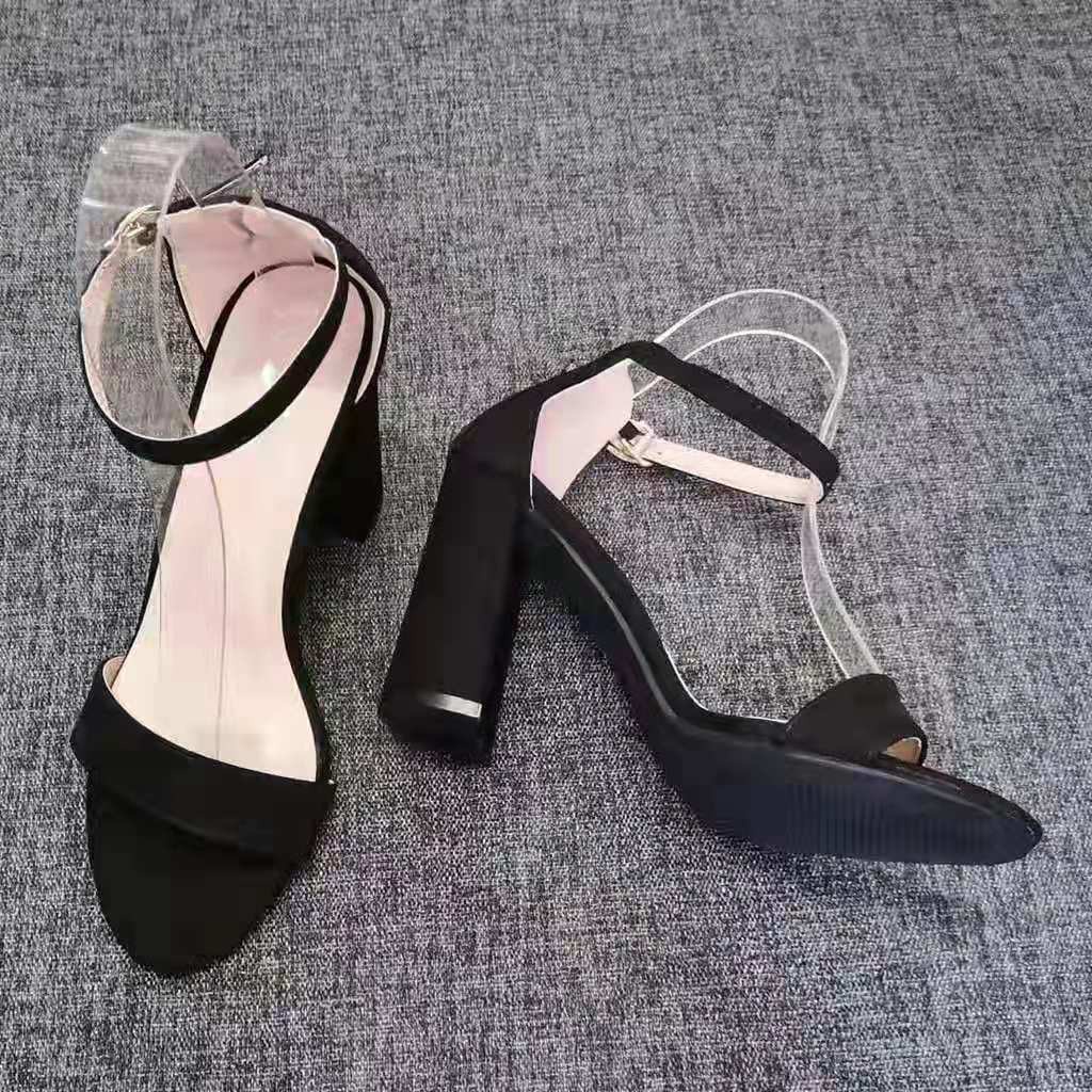 Black block heels 3 inch sale