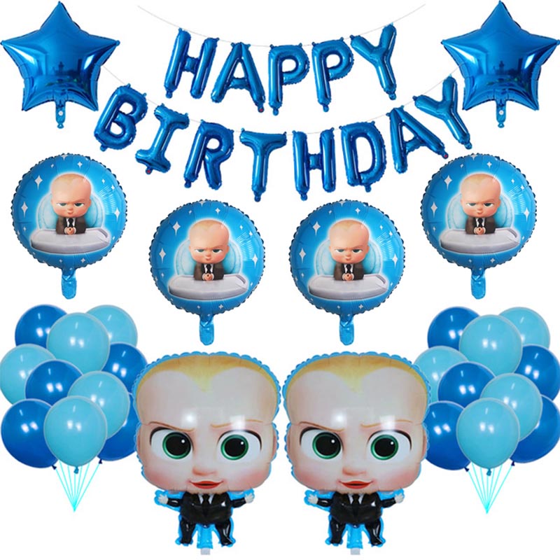 1set 18inch Round Baby Boss Happy Birthday Party Foil Helium Balloons ...