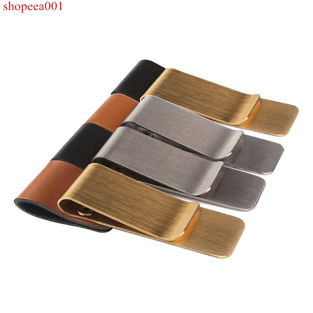 Vintage Metal Pu Leather Pen Holder Clip Notebooks Notepad Diary
