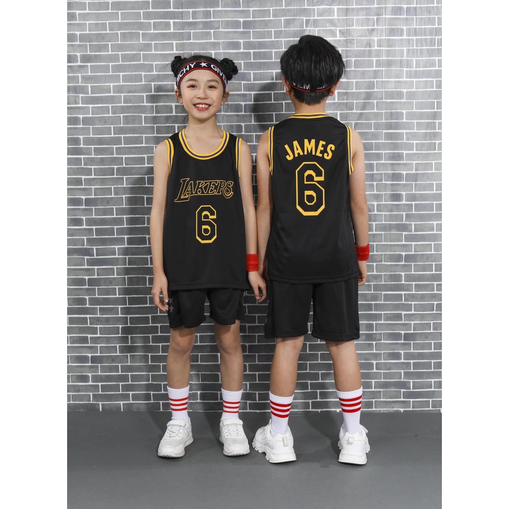 jerseys，Lakers Lebron James # 23 Kids Youth Vest Shorts 2-Piece