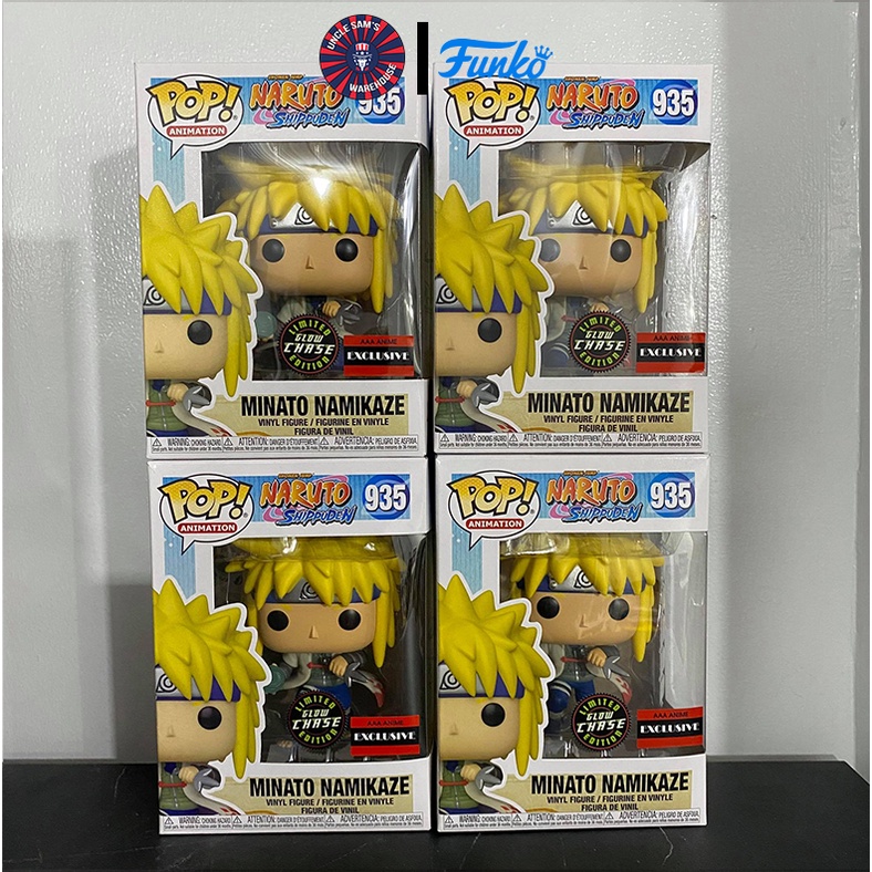 Funko Pop! Animation Naruto Shippuden Minato Namikaze GITD Chase AAA Anime Exclusive Figure #935 da Uomo di FUNKO