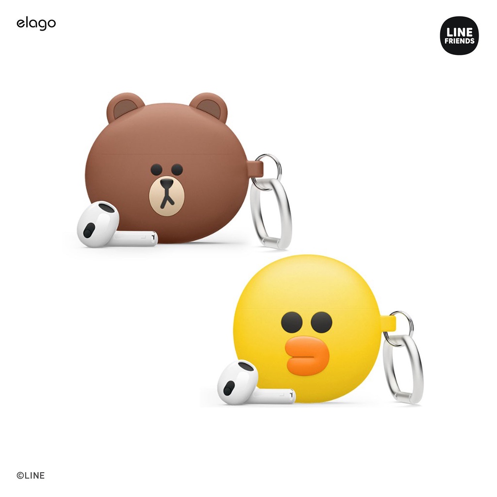 Elago Line Friends Brown And Sally Silicone Case Compatible For AirPods ...