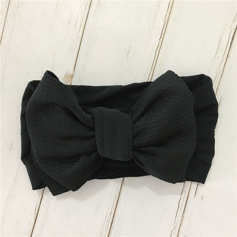 Headband for baby girl soft elastic big bow nylon hairband Newborn