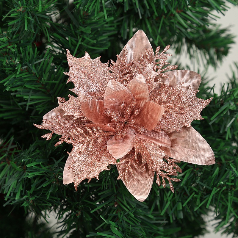 [Wholesale Price] 10/5Pcs Large Artificial Christmas Flower for Home ...