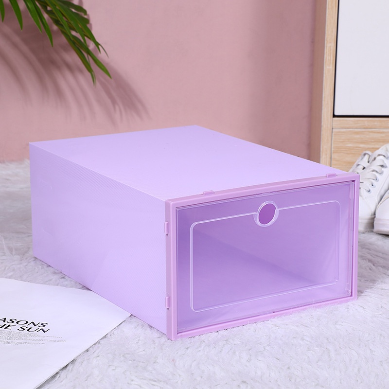 Big Sale Colorful Shoe Box Plastic Foldable Stackable Organizer ...