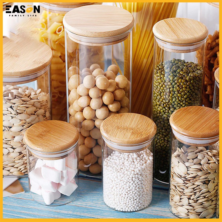 EasonShop COD Best Seller Food Storage Sealed Pot Glass Seasoning Airtight Jar Spice Container