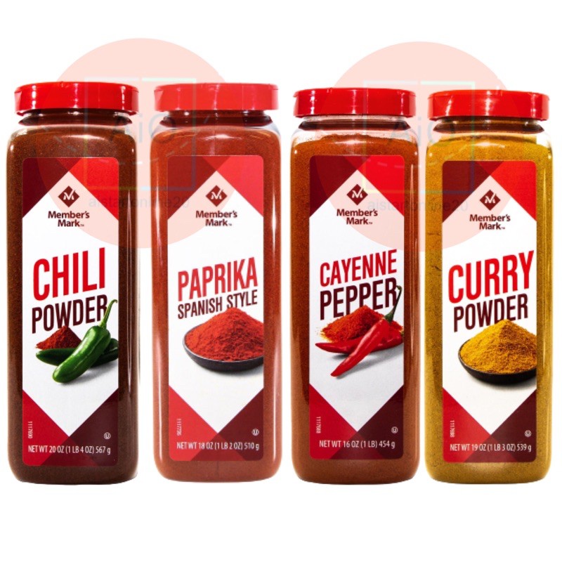 Member’s Mark Cayenne Pepper/ Spanish Paprika/ Chili Powder/ Curry Powder / Dark Chili Powder