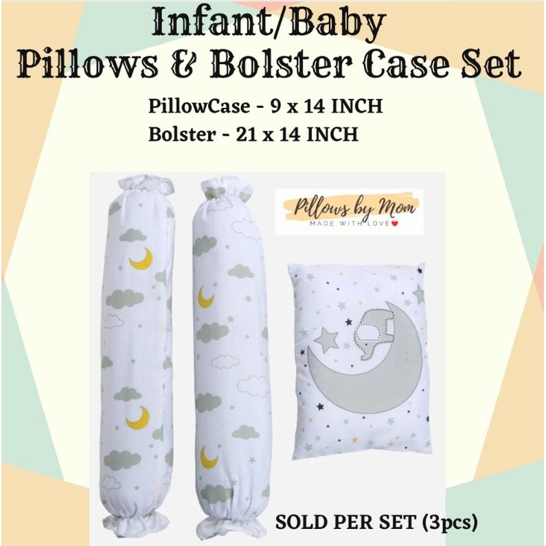 Baby Pillow & Bolster Case / Baby Pillow&Bolster Set/ Baby 3in1 Set