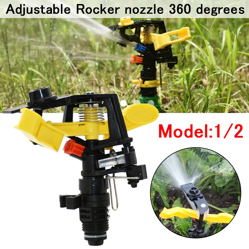 360 degree rotating adjustable rocker nozzle lawn irrigation garden ...