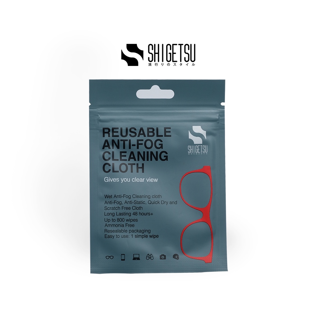 Shigetsu AntiFog Cloth Wipes for Glasses Eyeglasses eyeglass Wiper Antifog Reusable Cleaning