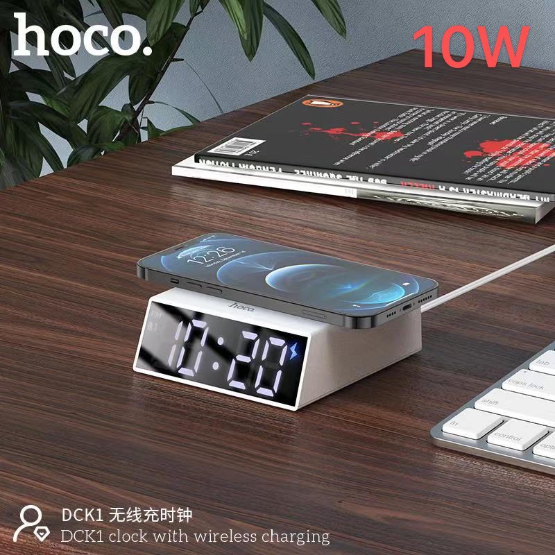 Hoco DCK1 10W Clock With Wireless Charging Clock With 10W Wireless ...