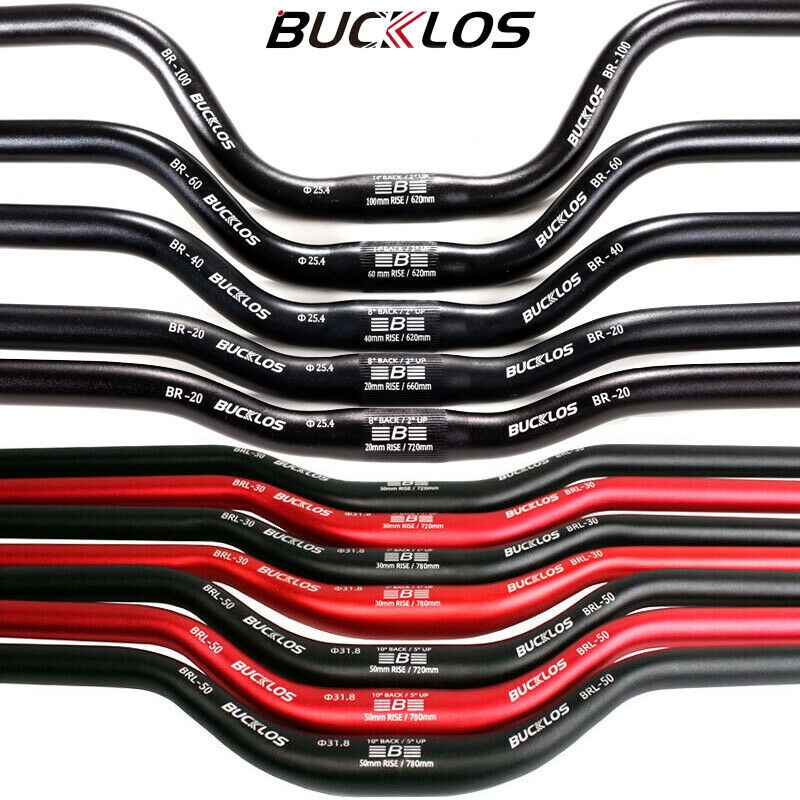 BUCKLOS Mountain Bicycle Handlebar BMX Aluminum 720/780mm Riser Bar  Cycling Parts