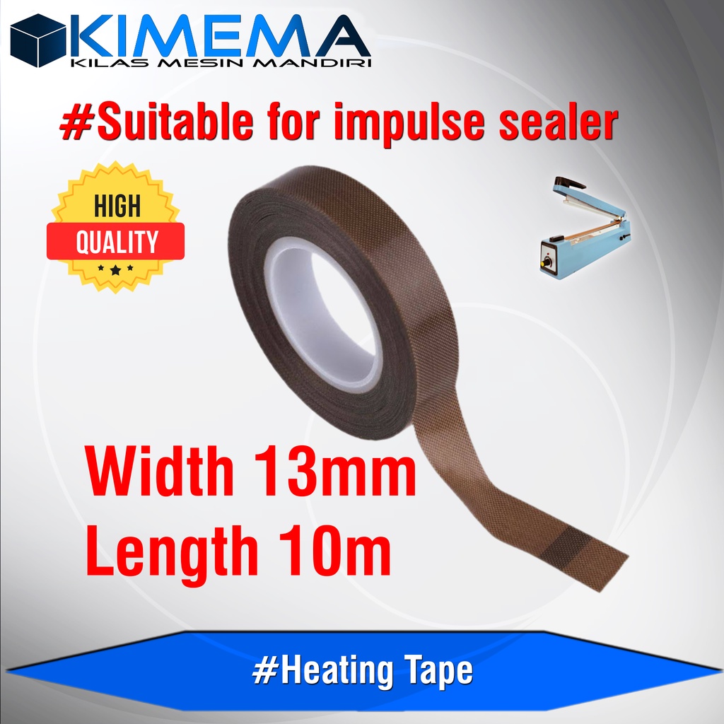 MESIN 13MM x 10M TEFLON SEALER CLOTH PADDING MACHINE HAND IMPULS SEALER ...