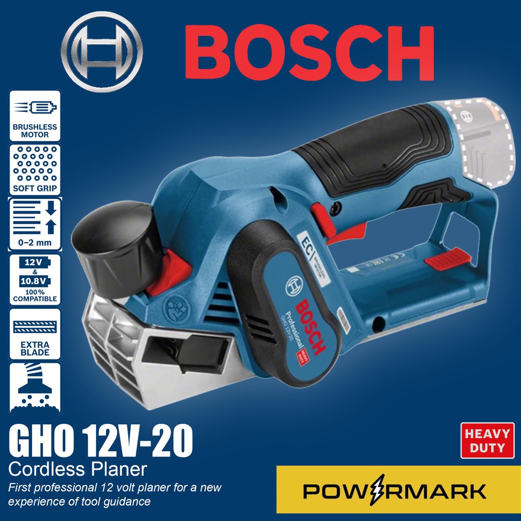 BOSCH GHO 12V 20 Brushless Cordless Planer Solo Tool POWERMARK