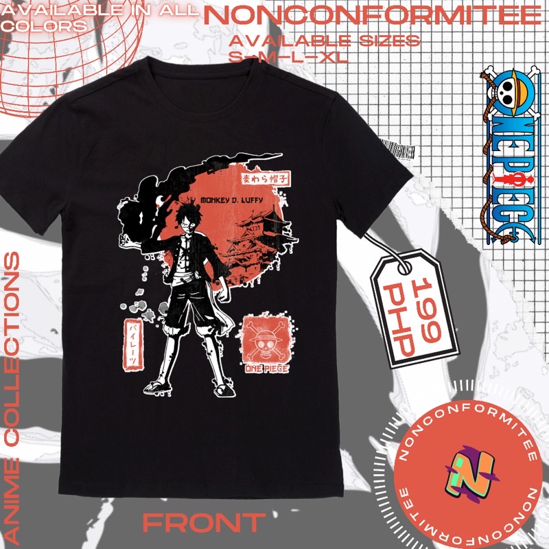 One Piece Luffy Anime Merch Tshirt (Color Can be customized) | Shopee ...