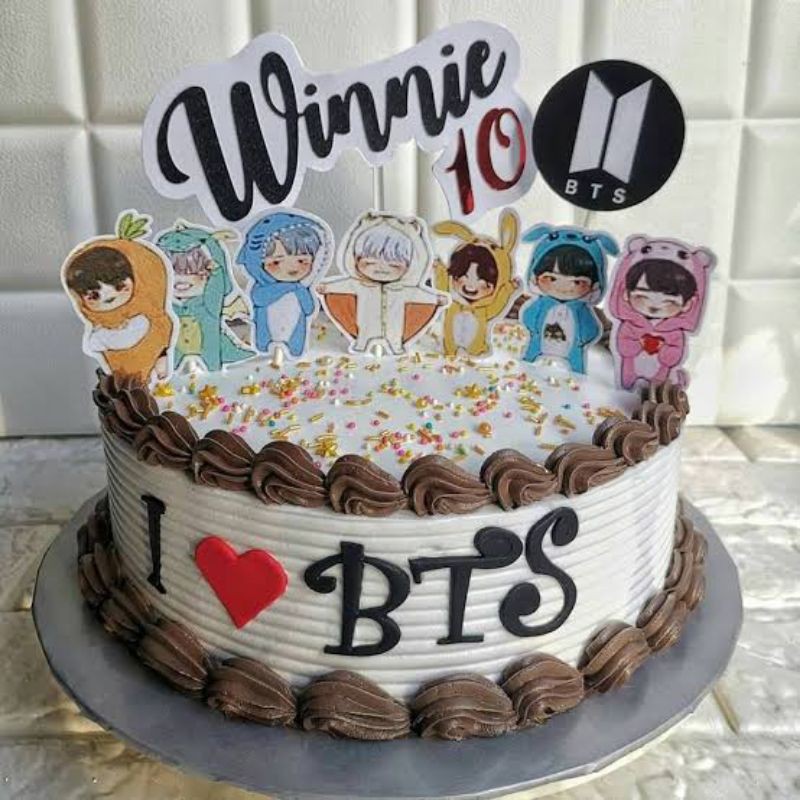 BT21 Cake topper set Personalized name and age &amp; cupcake topper ...