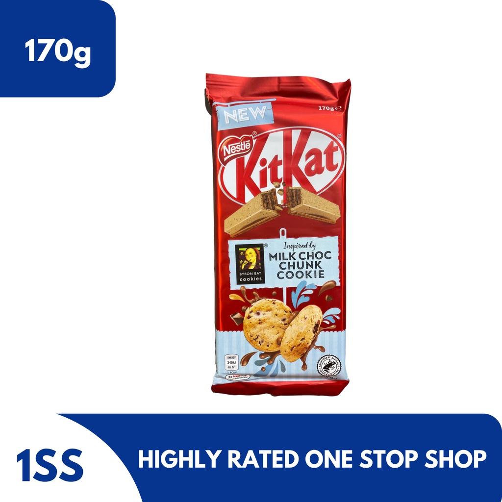 Kitkat Milk Choc Chunk Cookie Milk Chocolate Block, 170g Shopee