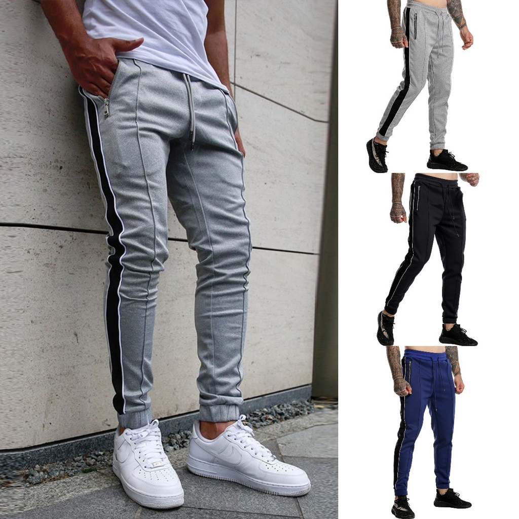 Men's Slim Fit Sports Long Trousers Casual Pencil Jogger Cargo Pants  Sweatpants