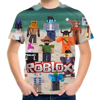 ROBLOX（4-14 Years Old)Kids Fashion T-Shirt Boys Daily Short Sleeve Shirts  Baby Casual Tops Games Adventure Summer Clothes