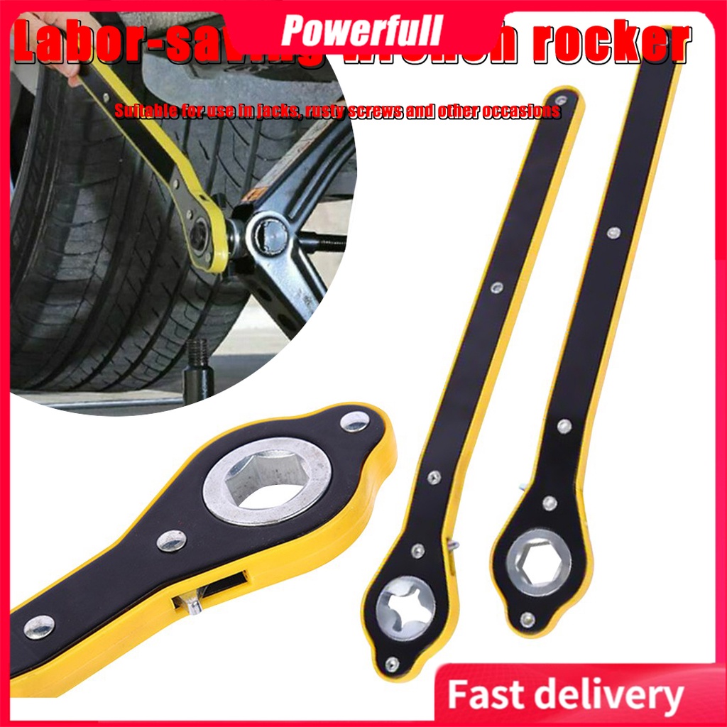 Auto LaborSaving Jack Ratchet Wrench with Long Handle Car Repair Tool