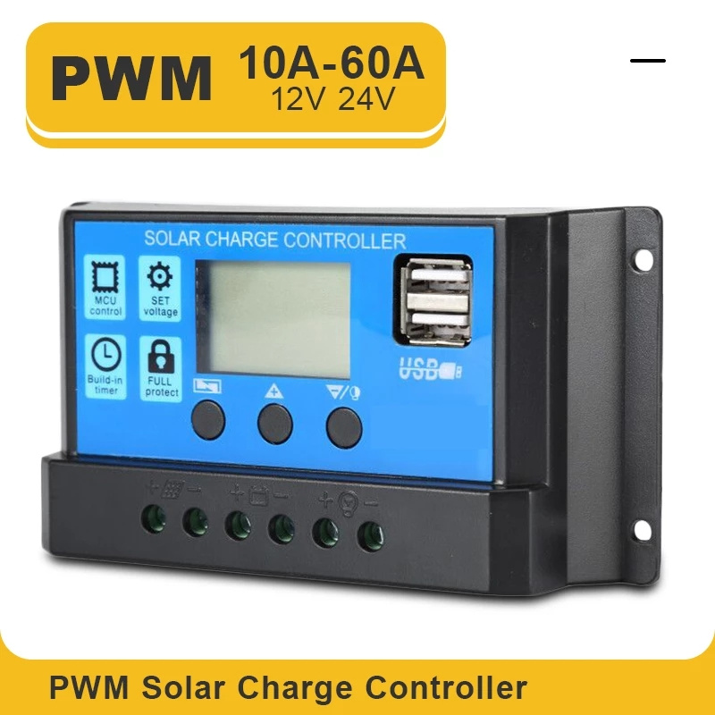 Auto Solar Charge Controller Pwm Controllers Lcd Dual USB Panel Display ...