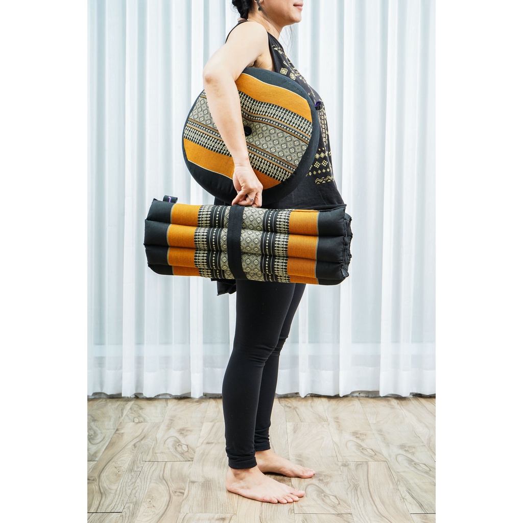 Vasora Meditation Cushion Set Mini With Round Pillow Asana | Shopee ...