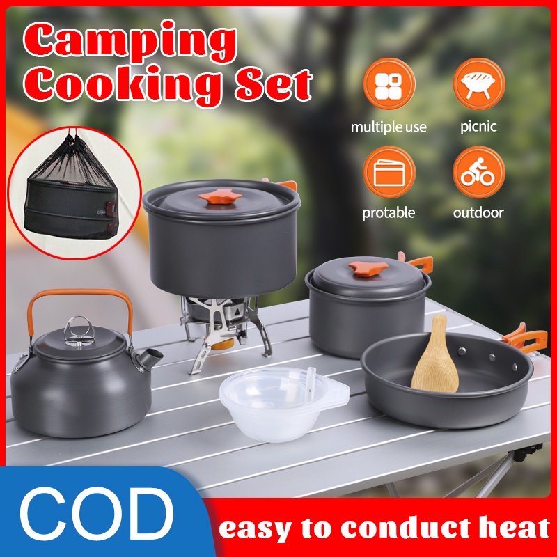 【Fast Delivery】Camping Cooking Set Picnic Outdoor Travel Household ...