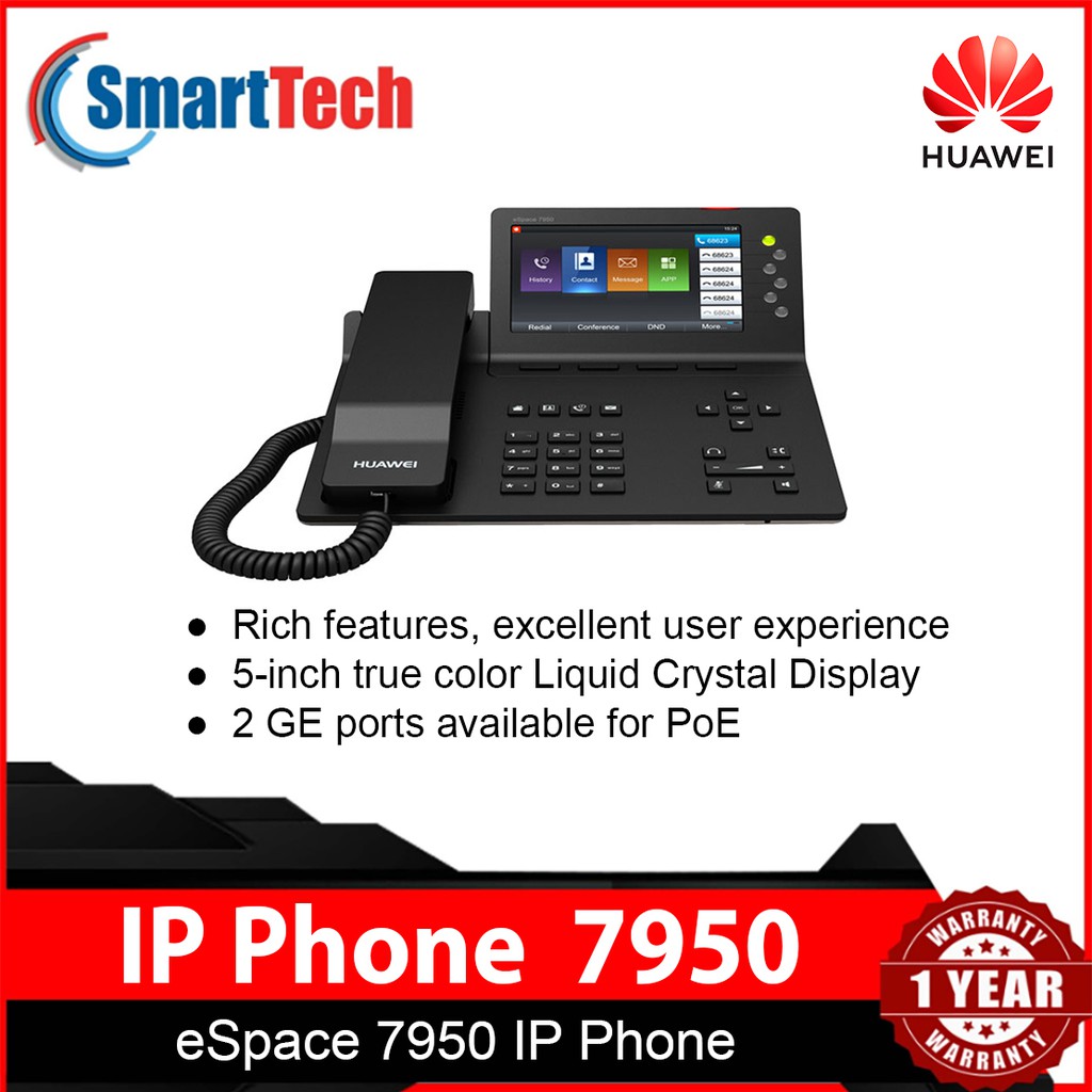 Huawei eSpace 7950 IP Phone, 6 lines, rich features, excellent user  experience, IP Phone 7950 | Shopee Philippines