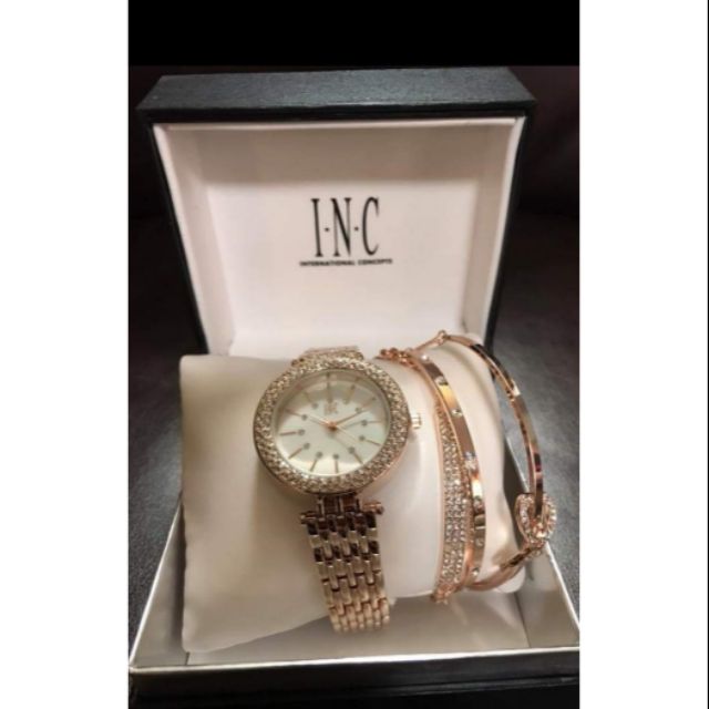 I.N.C INTERNATIONAL CONCEPTS 3IN1 ROSEGOLD WATCH