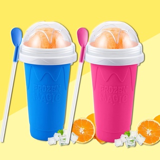 Eco-Friendly Plastic Ice Cream Squeeze Cup with Lid Food Grade Silicone  Frozen Slushy Maker DIY Smoothie Cup Pinch Cups - China Bottle and Cup  price