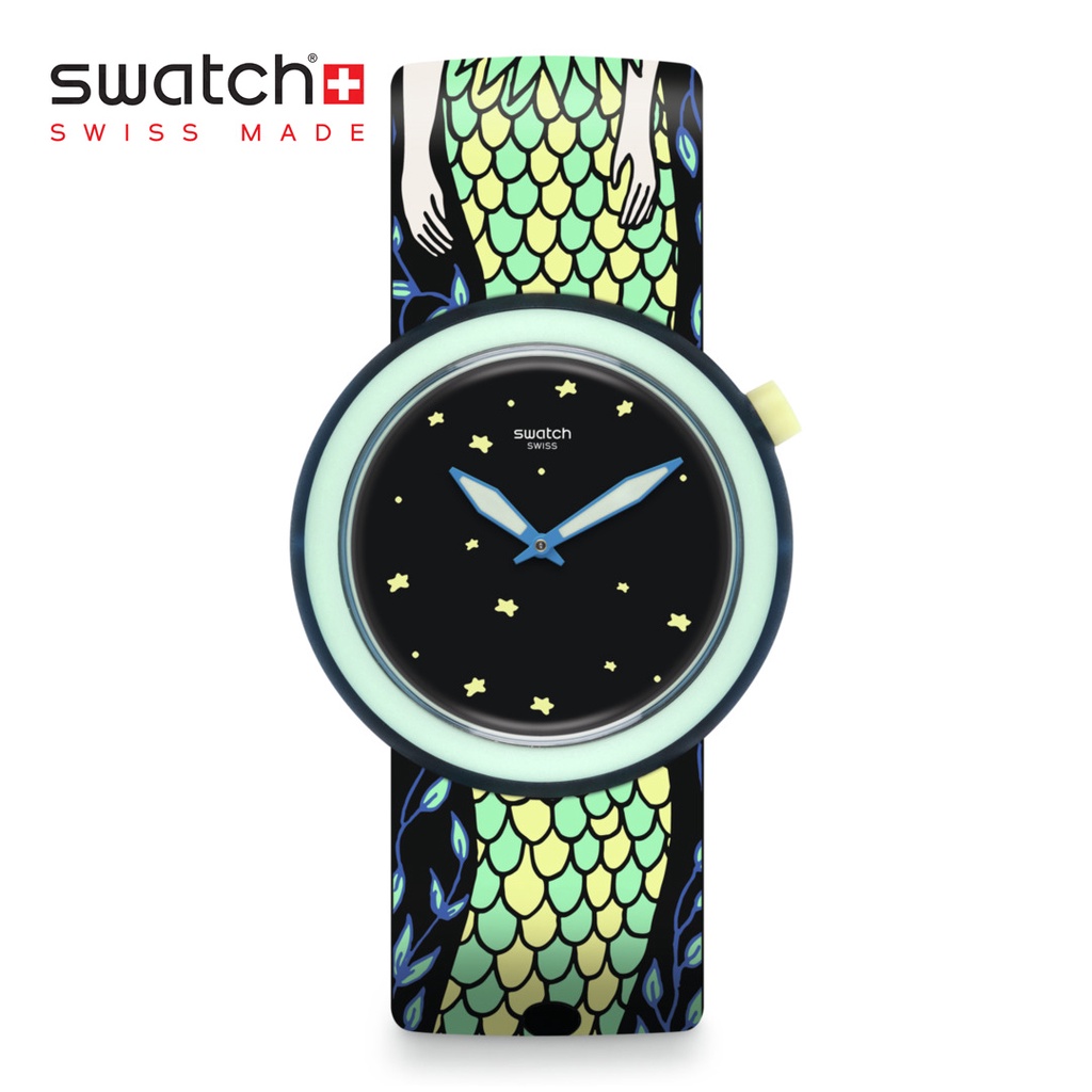 Swatch Pop Swatch Melusinepop PNN102 Blue Silicon Strap Watch Shopee Philippines