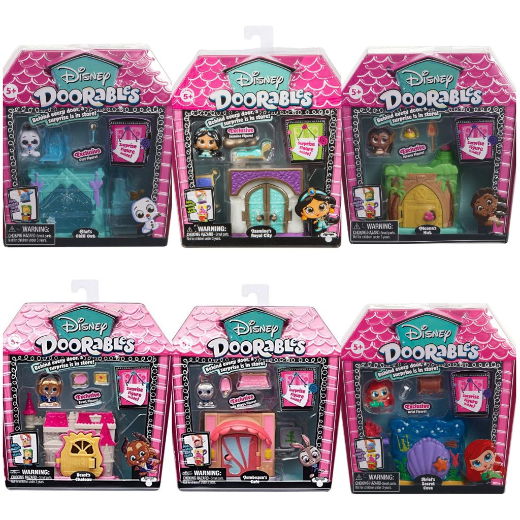 Disney Doorables Moana Alice Olaf Beast Jumbeaux Ariel Jasmine Mini ...