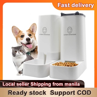 Pet Feeder and Water Food Dispenser Automatic for Dogs Cats, 100% BPA-Free,  Gravity Refill, Easily Clean, Self Feeding for Small Large Pets Puppy
