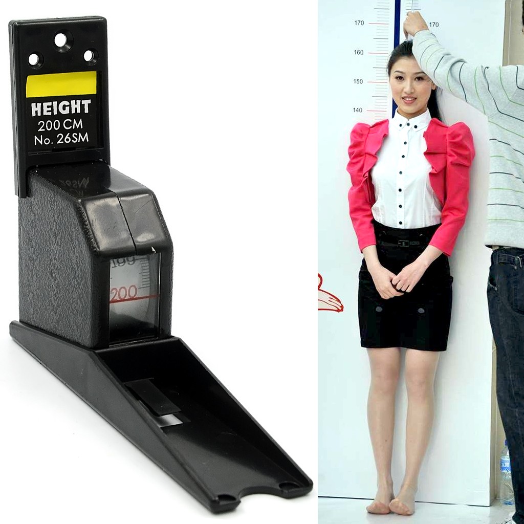 2m Kid Adult Roll Ruler Auto-scaling Wall Mounted Growth Stature Meter ...
