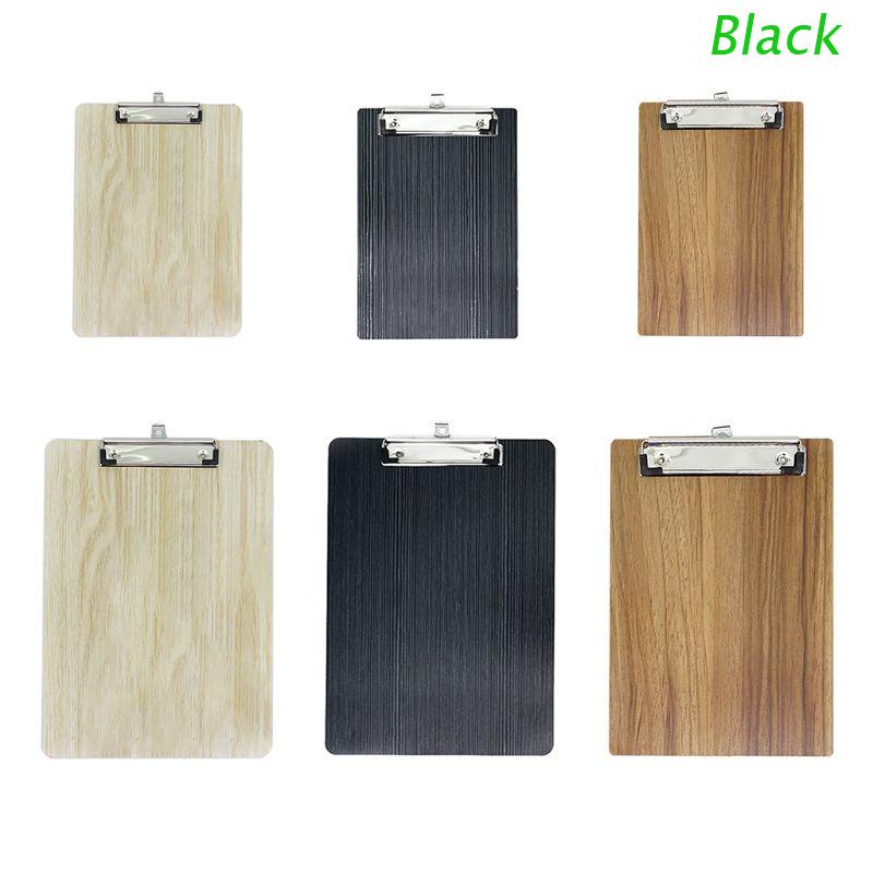 BLACK Portable A4 A5 Wooden Writing Clipboard File Hardboard Office ...