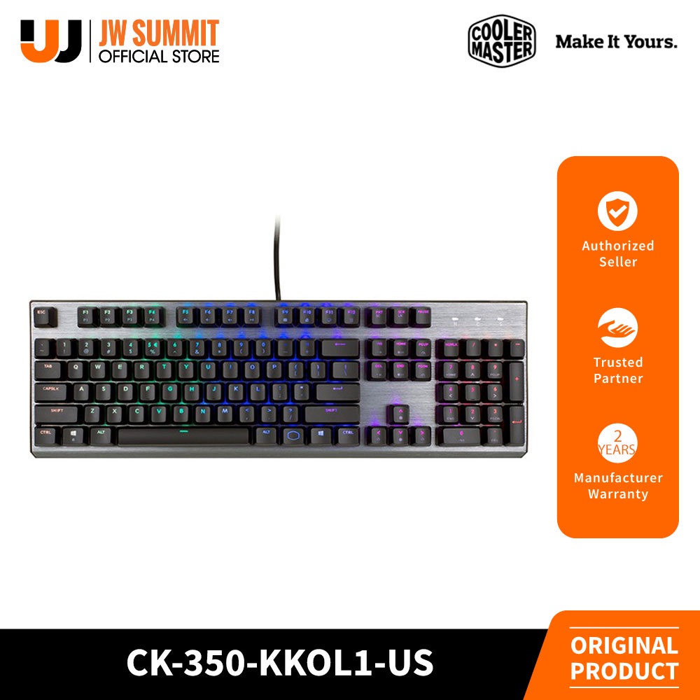 Cooler Master CK350 Mechanical Gaming Keyboard Blue Switch (CK-350 ...