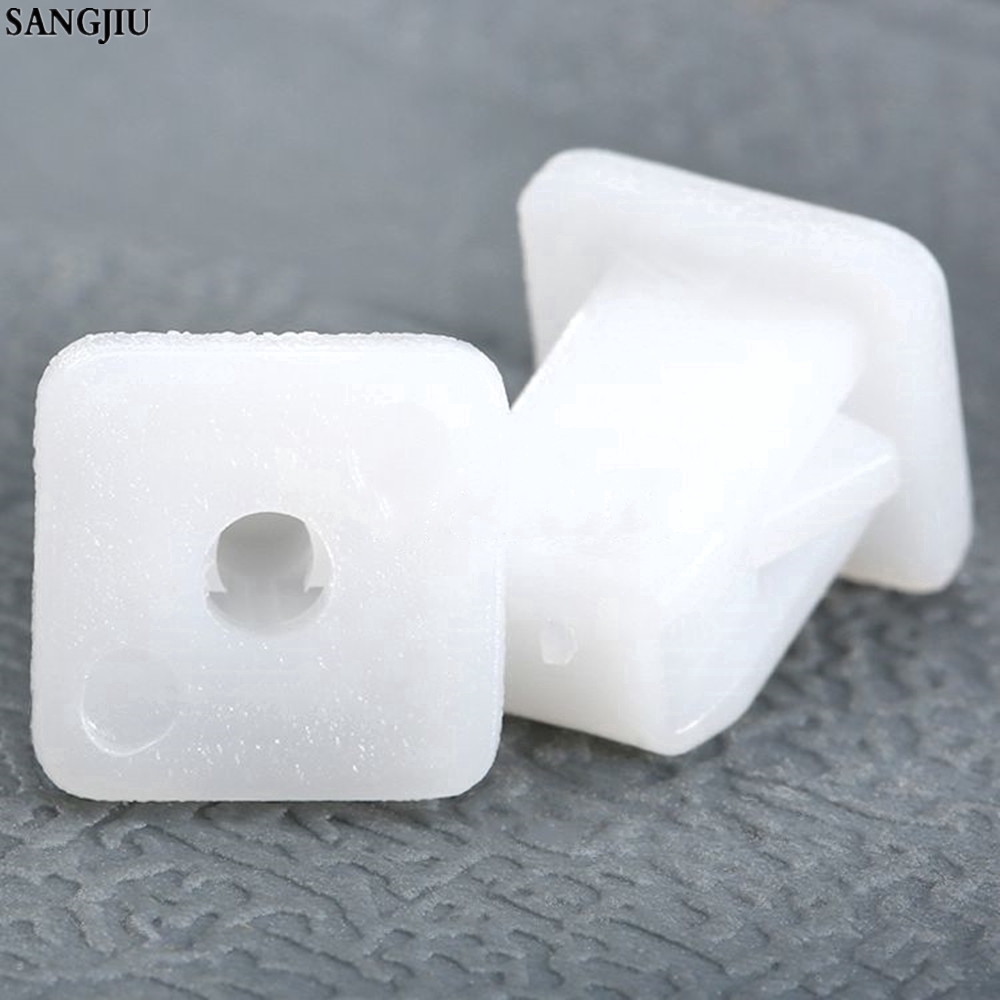 50Pcs White Square Auto Fasteners Auto Bumper Rivet Retainer Clips Push Engine Cover Fender Car