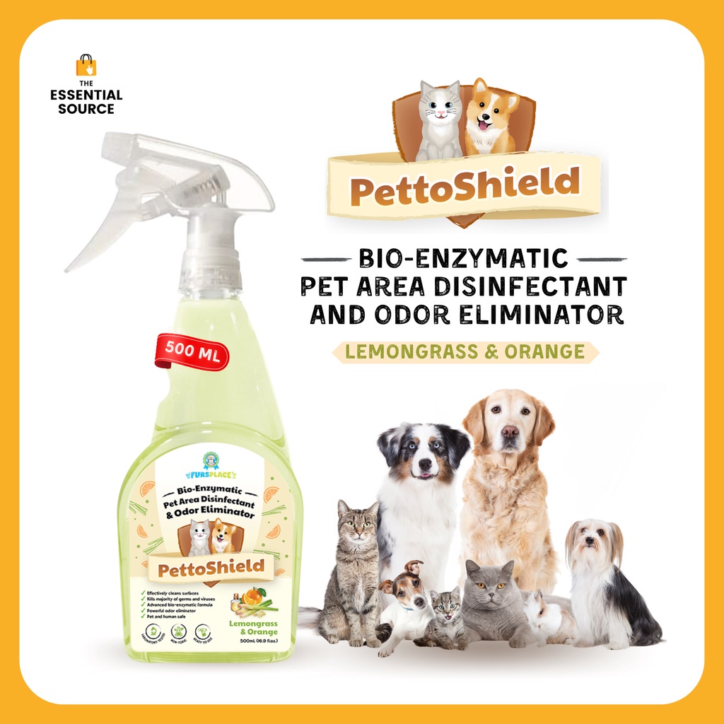 ♨☈PettoShield Bio Enzymatic PET AREA DISINFECTANT and ODOR ELIMINATOR