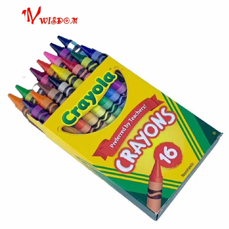 WISDOM CRAYOLA genuine authorization 16COLORS CRAYONS school supplies