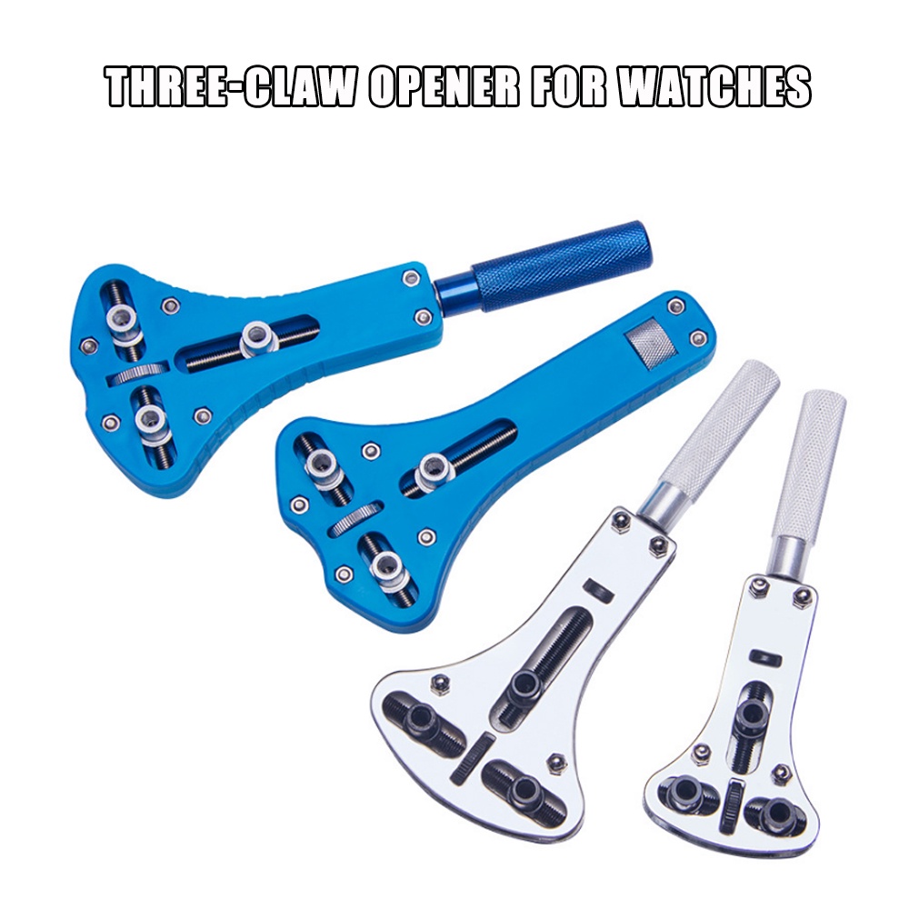 【READY STOCK】Solid Steel Watch Case Opener Tool Adjustable3 Claws Screw ...
