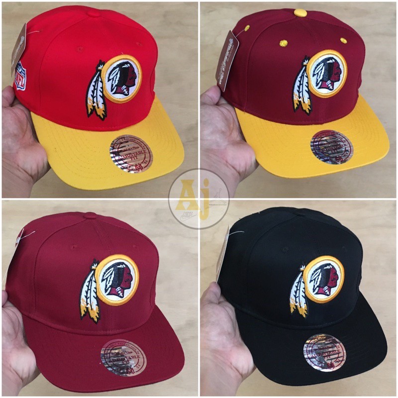 READY Stock】◊NFL washington redskins snapback cap mitchell and ness  hardwood classic 100% OEM